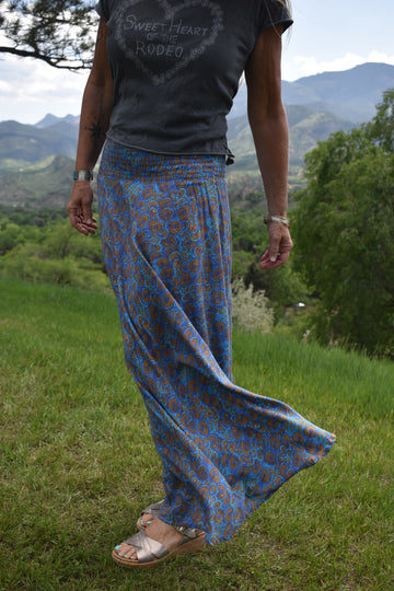 Malaga Skirt-Indigo Peacock