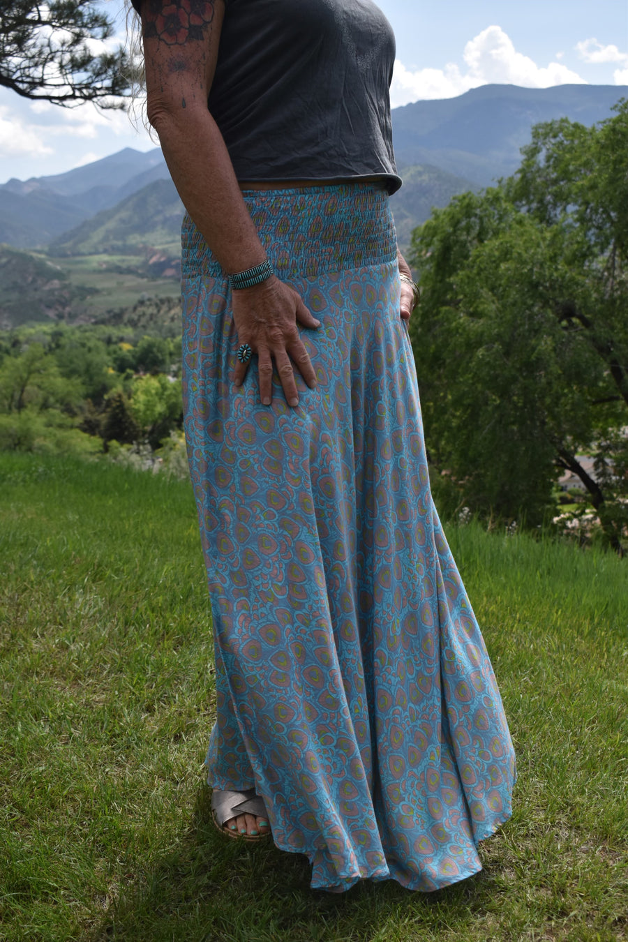 Malaga Skirt-Teal Peacock