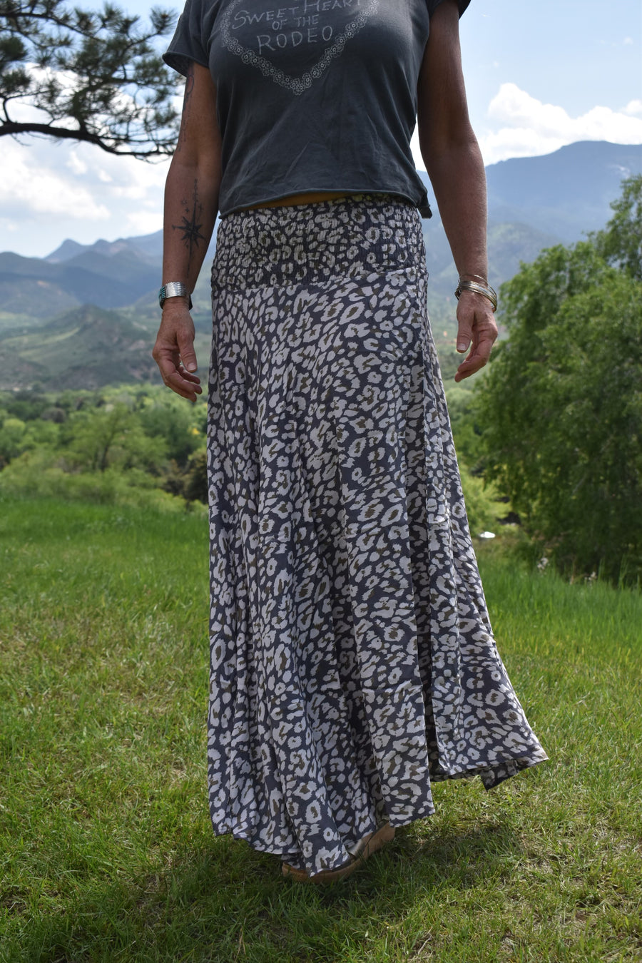 Malaga Skirt-Grey Leopard