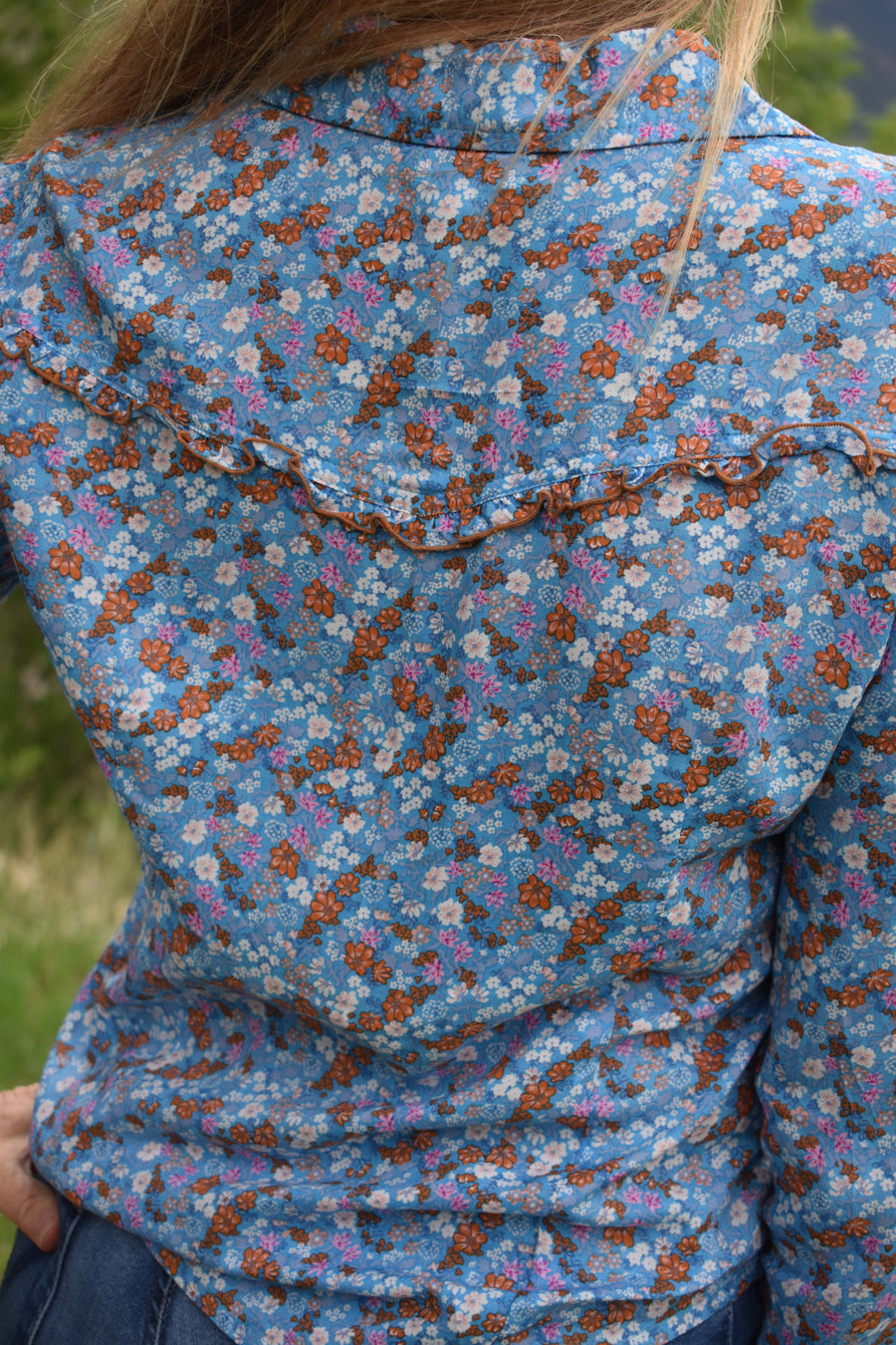 Cowgirl Snap Shirt-Iris Ditsy