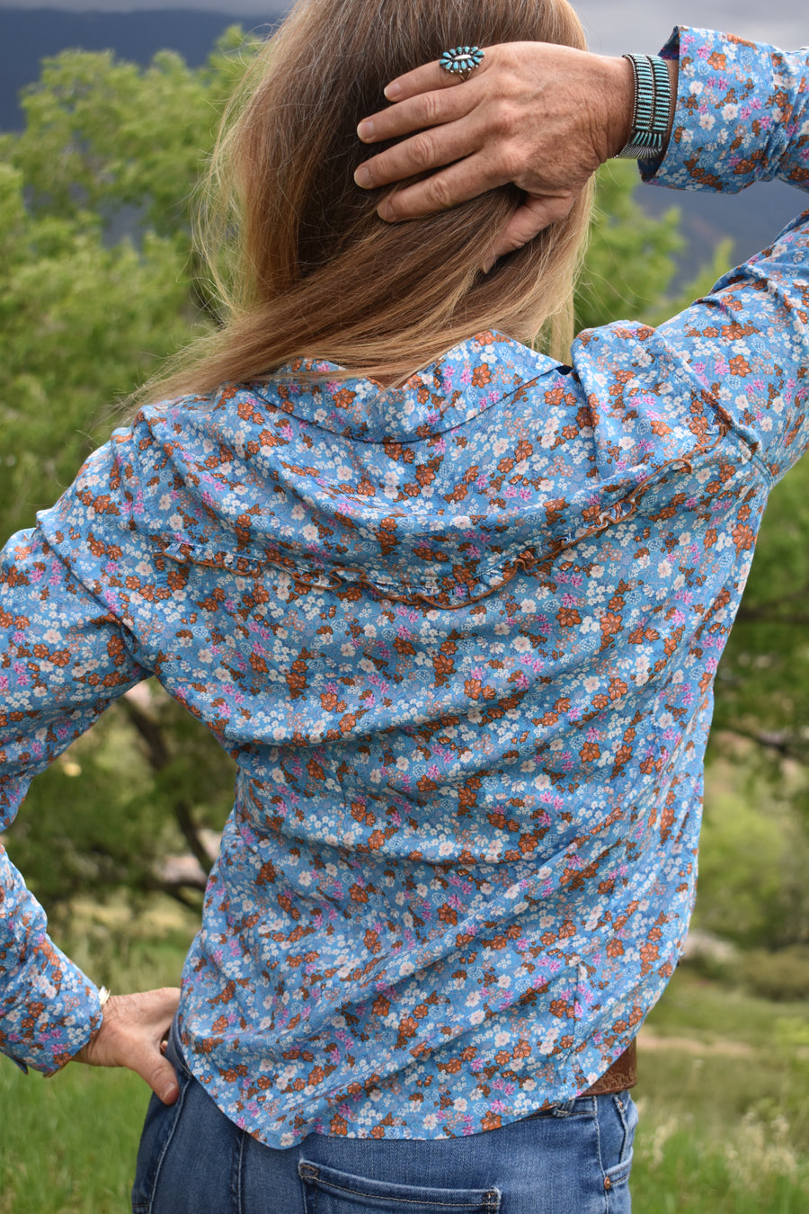 Cowgirl Snap Shirt-Iris Ditsy