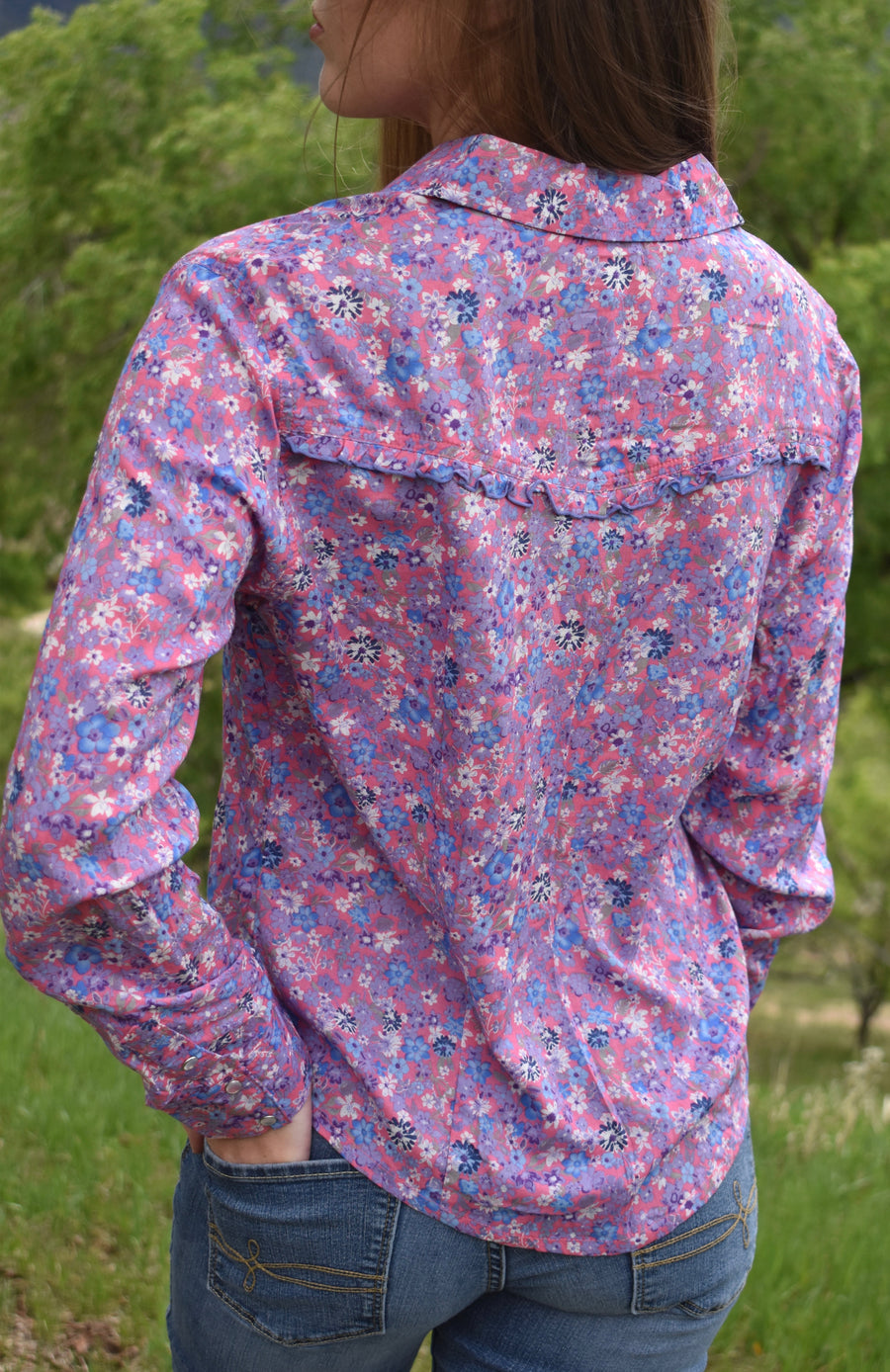 Cowgirl Snap Shirt-Cherry Blossom Ditsy