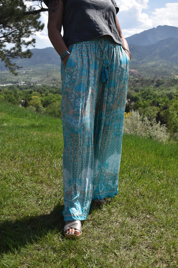 Tarot Pants-Sari India Aqua