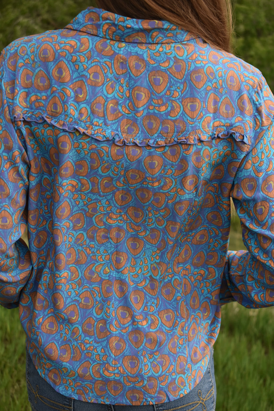 Cowgirl Snap Shirt-Peacock