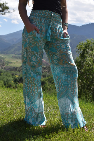 Sphynx Pants-Sari India Aqua