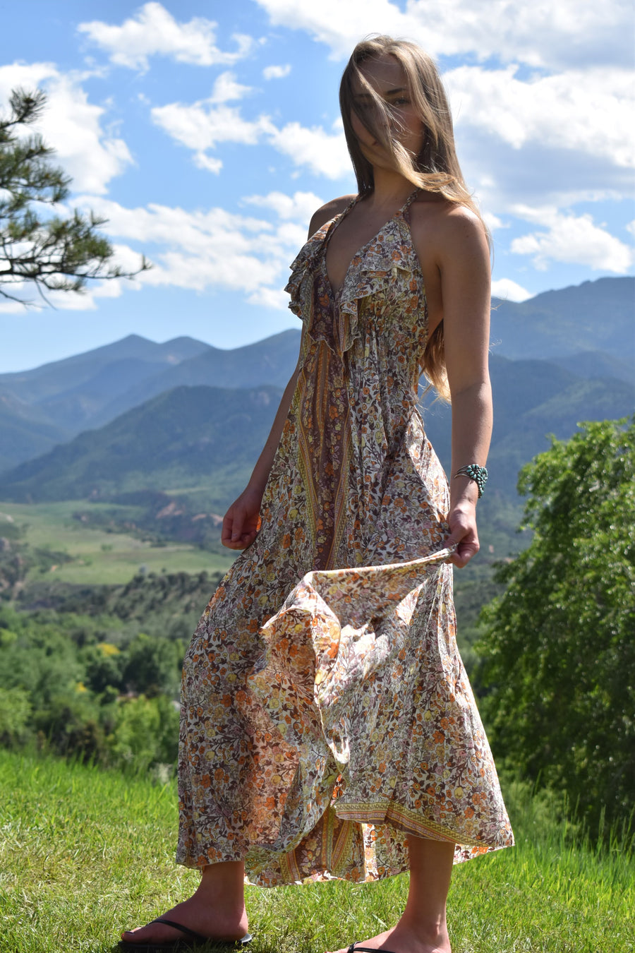 Jardín Dress-Cocoa