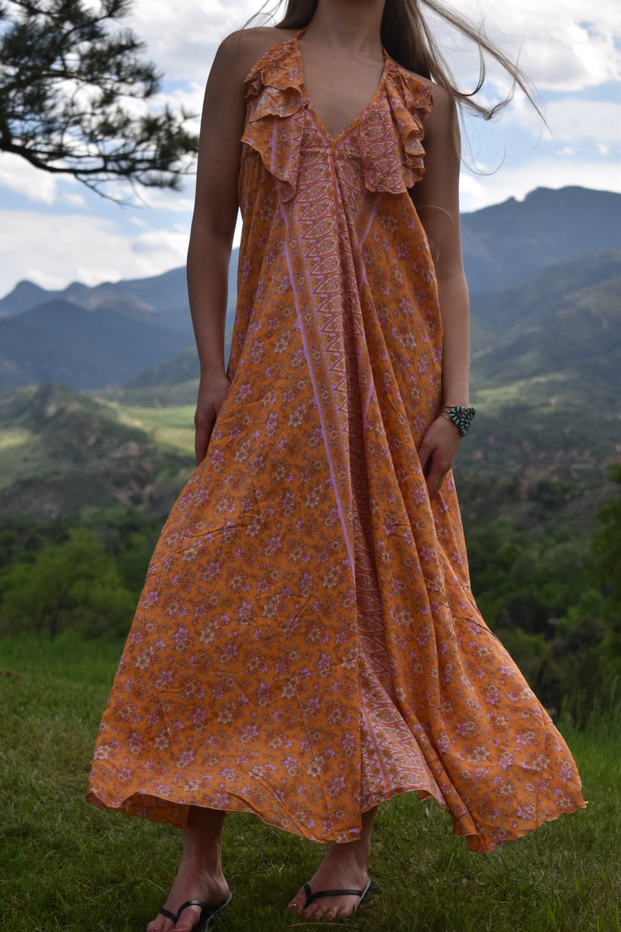 Jardín Dress-Saffron