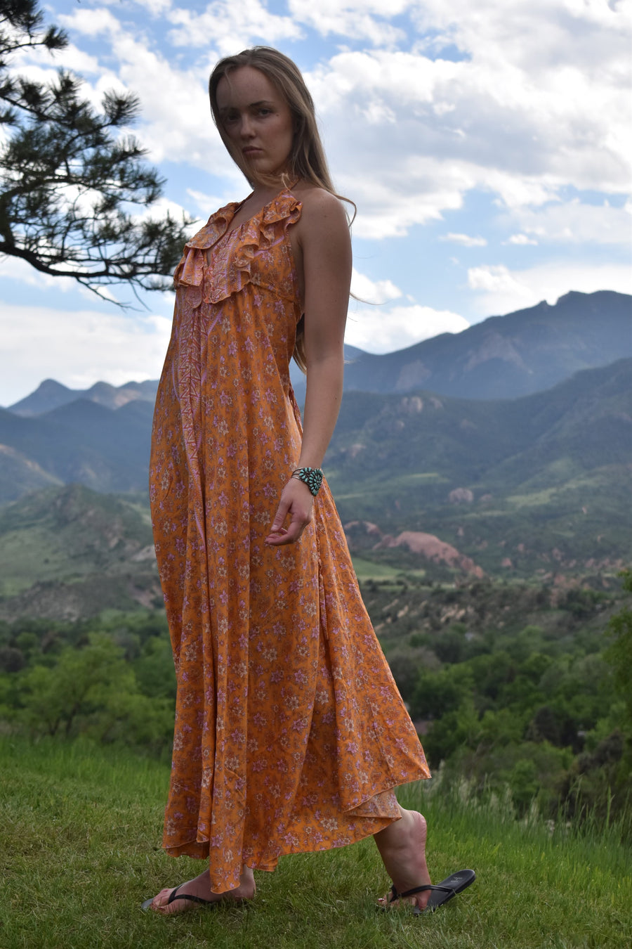 Jardín Dress-Saffron