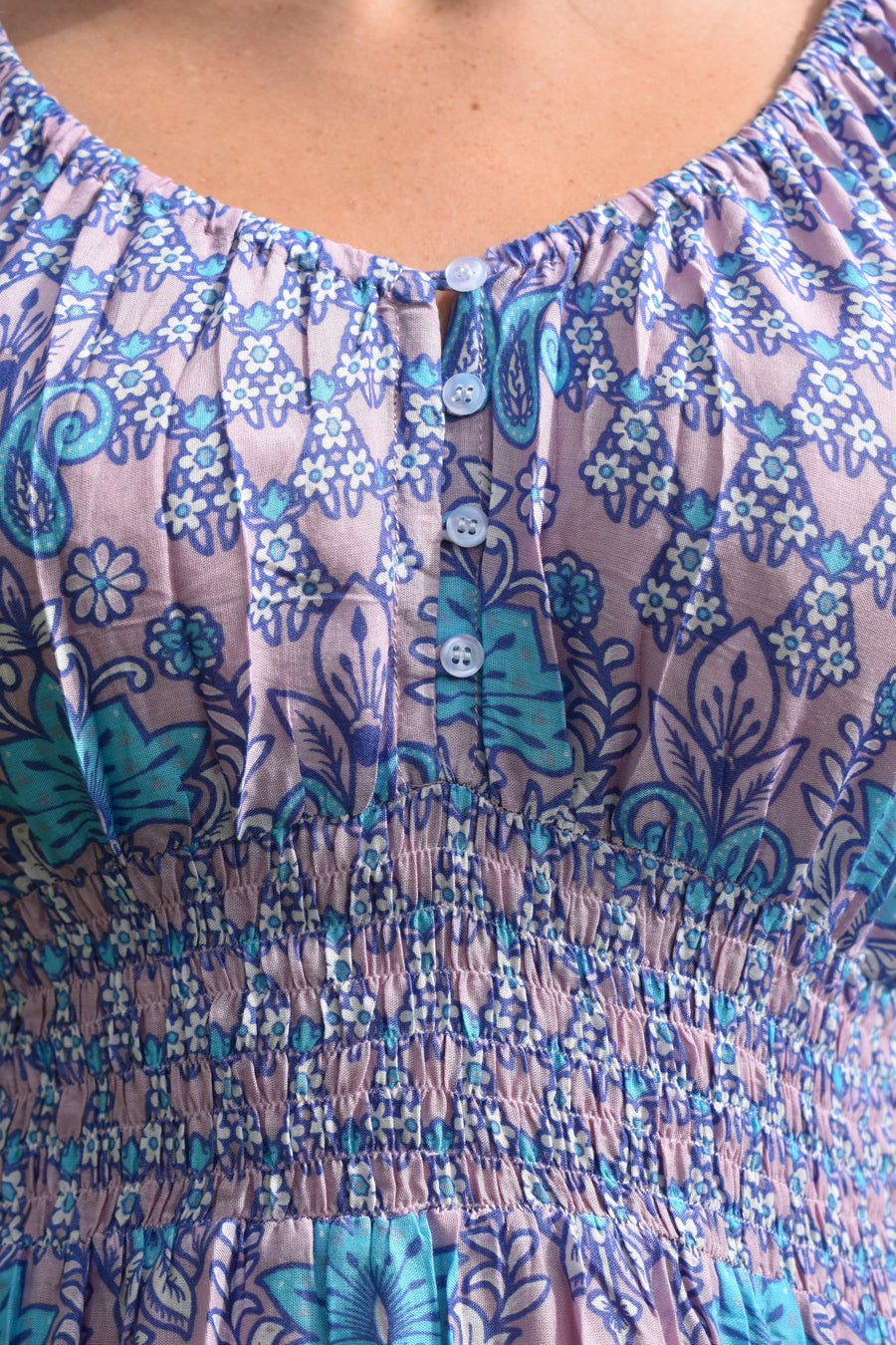 Lucía Dress Long Sleeve-Sari India Lilac