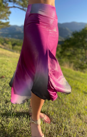 Bella Long Skirt ‘Ombré Fuchsia’