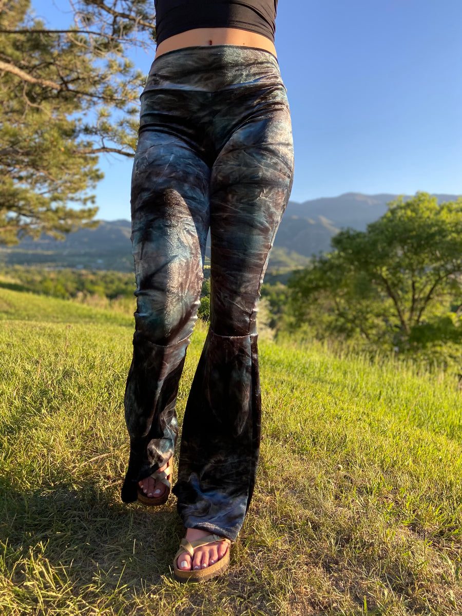 Luscious Velvet Tie Dyed Bell Bottoms ‘Storms🌪Tie Dye’