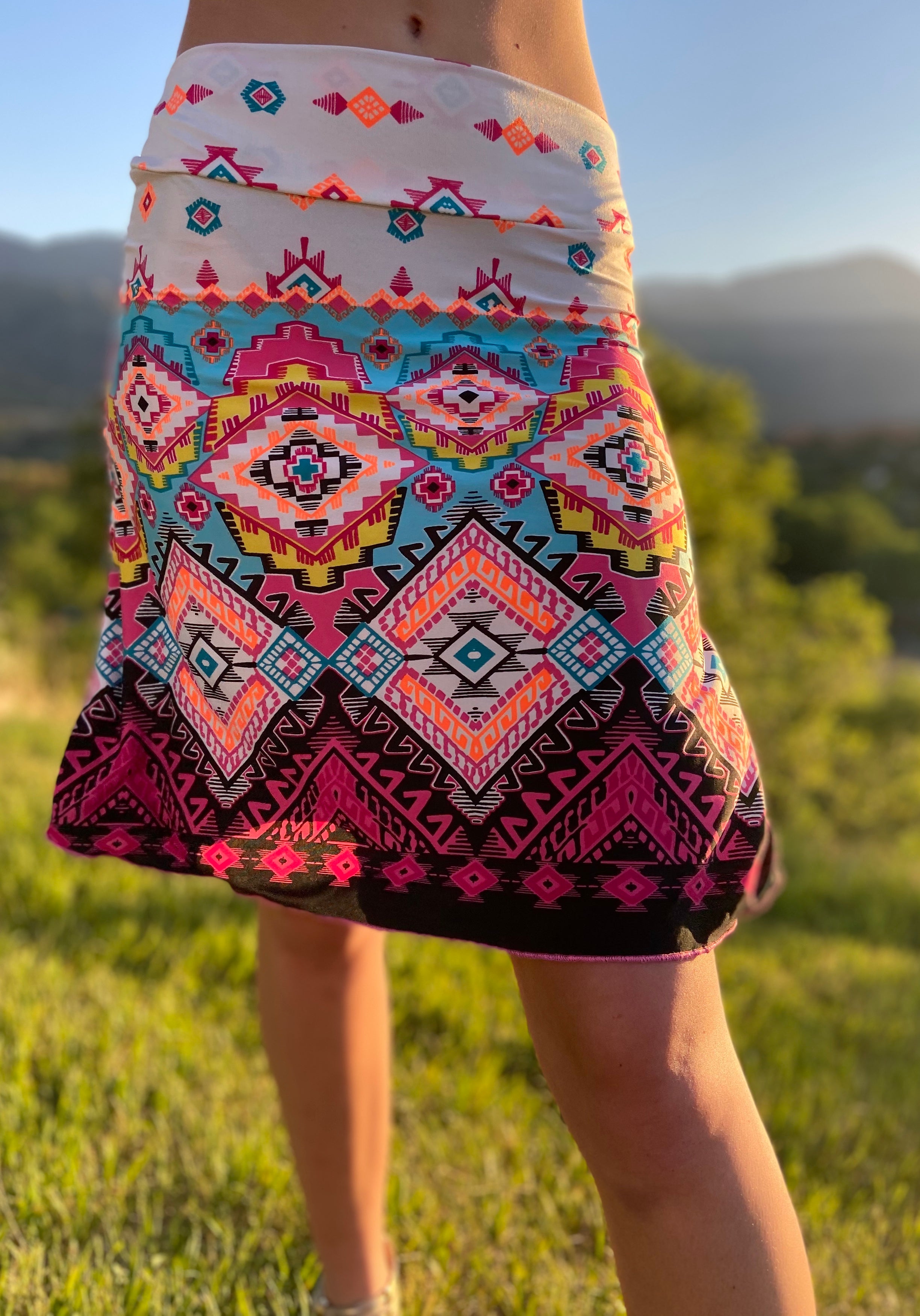 Executive Skirt 21 Neon Aztec July Five Boutique