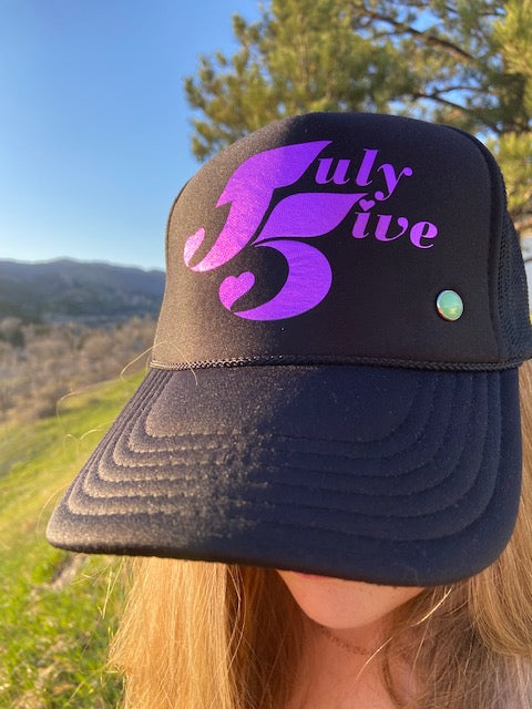July Five Heart Trucker Hat 'Black'