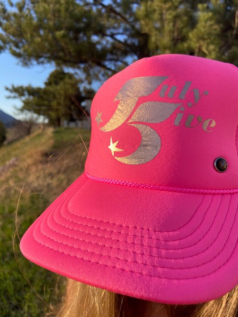 July Five Star Trucker Hat 'Neon Pink'